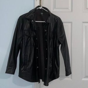 faux leather jacket